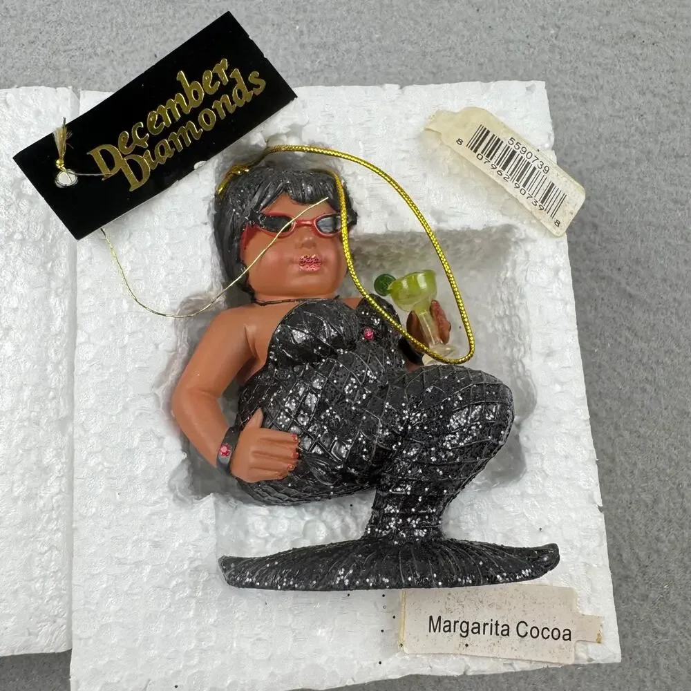 December Diamonds Margarita Cocoa Mermaid Ornament 2008 Hard to Find 55-90416